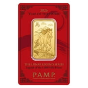 2026 1 oz PAMP Suisse Lunar Horse Gold Bar (in Assay)