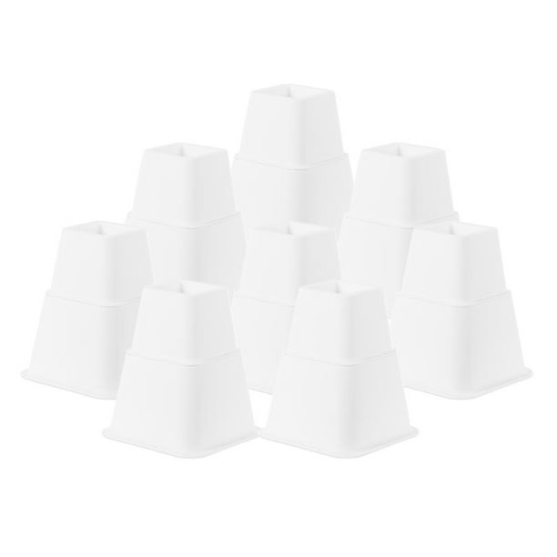 jifeng 4x Furniture Risers Sofa Bed Table Chair Riser Legs Lift White ...