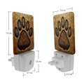 thumbnail image 7 of HemaKayy 2 Pack Plug-in LED Night Light with Light Sensor, Warm White, Dusk to Dawn Sensor Flat Nightlight for Bathroom, Hallway, Bedroom, Living Room - Animal Foot Paws, 7 of 7