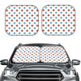 thumbnail image 2 of Haiem Red Blue Polka Dots Car Windshield Sun Shade (2 Pieces) Foldable Windshield Sun Shade Car Accessories for Truck SUV Pickup-Medium, 2 of 7