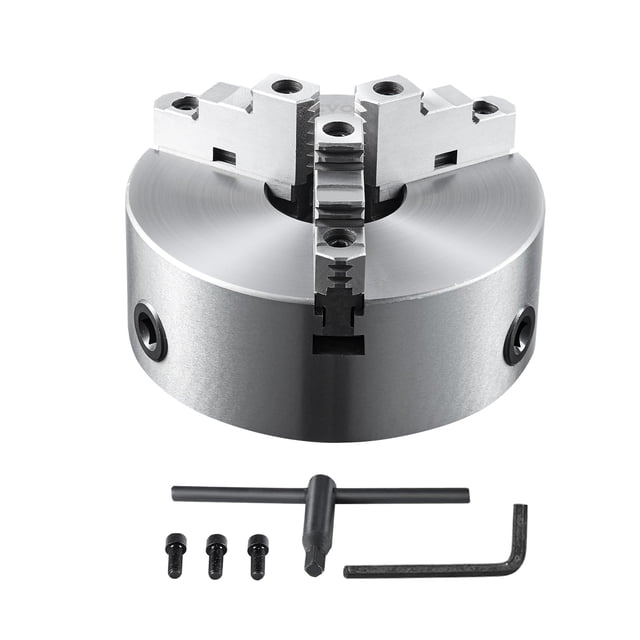 Torno Chuck VEVOR de 10 pulgadas, autocentrado, rango de sujeción de 6 a 250 mm