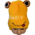 thumbnail image 5 of Loonyx Toddler Unisex Knit Frog Winter Hat with Eye Appliques, Yellow, Ages 6M-3Y, 5 of 8