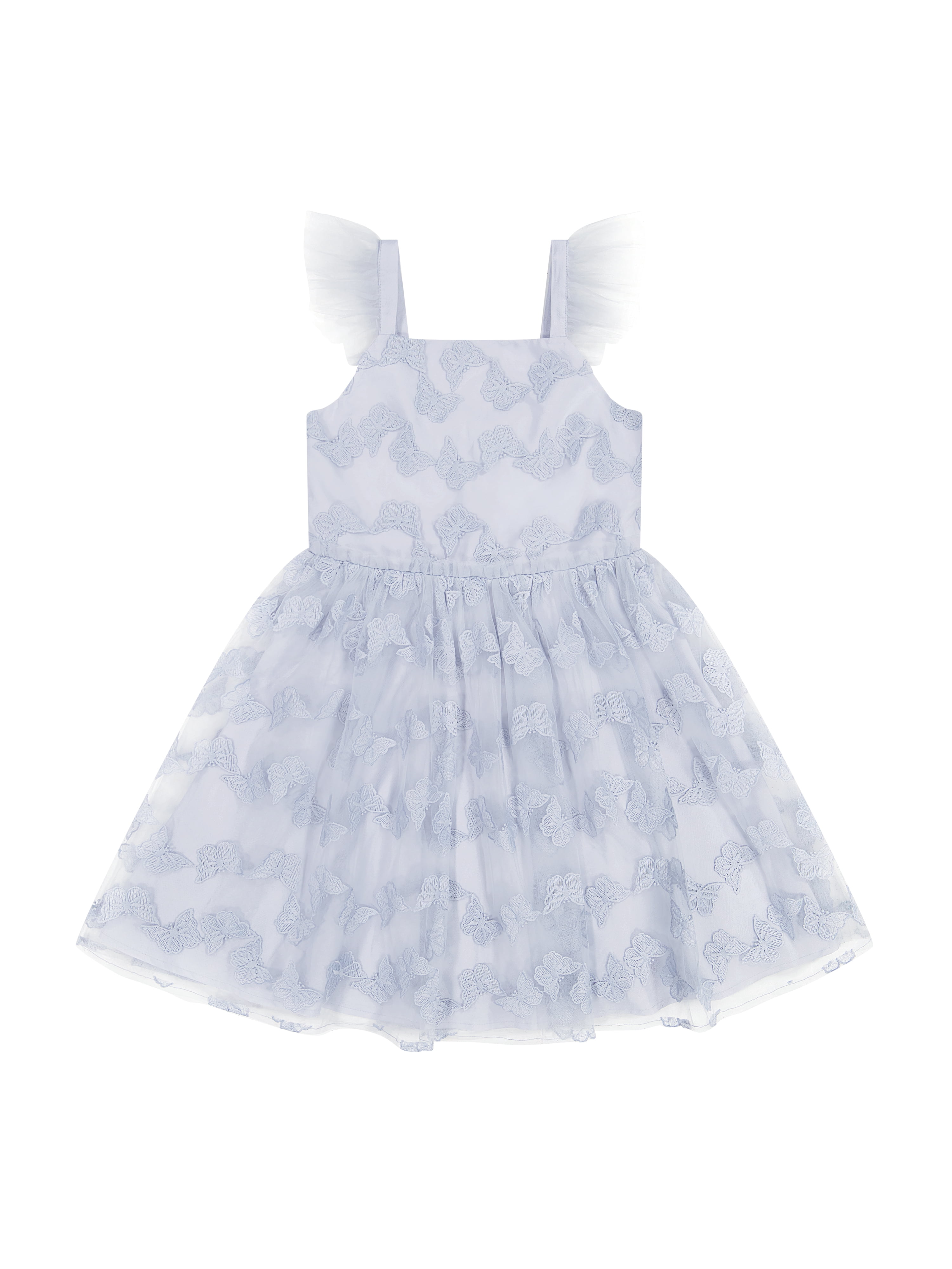 Kensie Girl Sleeveless Emb Butterfly Dress with Tiered Skirt, Sizes 4-16