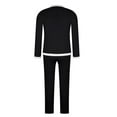 thumbnail image 6 of HAPIMO Women's Two Piece Outfits Fashion Tracksuit Sets Solid Zip Up Jacket Long Sleeve High Neck Top with Elastic Waist Straight Leg Pant Black M, 6 of 9