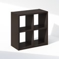 thumbnail image 1 of Furinno Étagère de Rangement Multifonction à Dos Ouvert, 4 Cubes, Chêne Foncé, 1 of 1