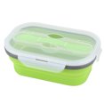 thumbnail image 3 of Contenedor de almacenamiento de alimentos, fiambrera plegable portátil de silicona de 800ml, fiambrera portátil, rendimiento probado, 3 of 8