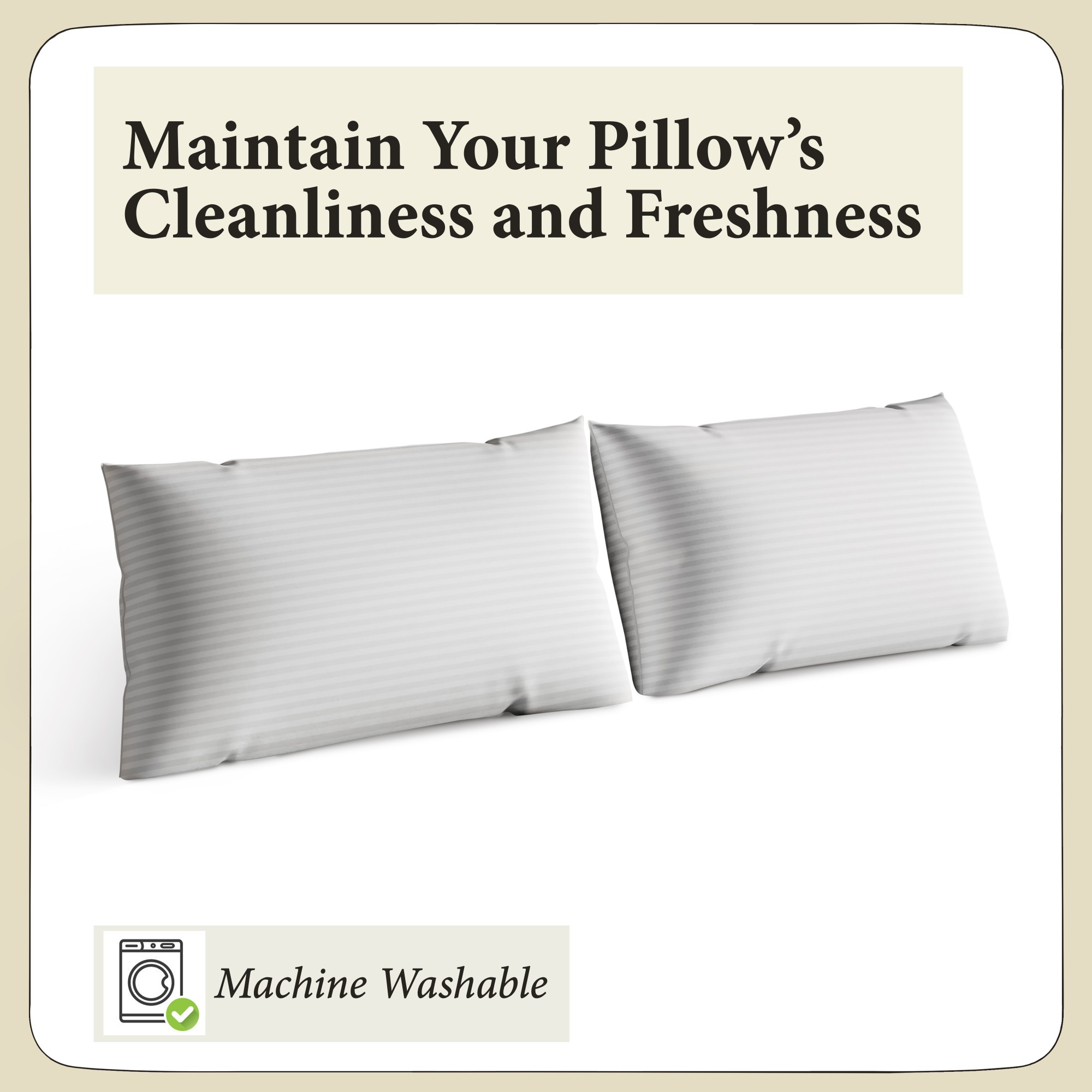 Home Design Windsor King Size Bed Pillows (Set of 2) – Down Alternative Microfiber Hotel Pillows