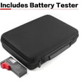 thumbnail image 5 of CULEUTIL Battery Organizer Storage Case with Tester, Batteries Box Holder Garage Container Bag Fits for AA AAA AAAA 9V C D Lithium 3V (Not Includes Batteries), 5 of 6