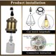 thumbnail image 2 of Portalámparas vintage E27, lámpara colgante retro Edison, adaptador de cerámica sólida, 4 Pie, 2 of 4