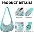 thumbnail image 3 of Sac Bandoulière Boho Imprimé Floral Croissant Sangle Réglable Sac Compact en Nylon Parfait pour Sorties Printemps Été et Automne, 3 of 5
