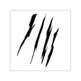 thumbnail image 2 of Effete Feline Claw Marks Scratch Square Vinyl Stickers, 2 of 2
