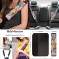thumbnail image 5 of Uorisanigo Highland Cow Mandala 10 Pack Car Seat Covers Full Set with Comfortable Car Steering Wheel Cover Auto Water Cup Pad and Seat Belt Cover and Chapstick Holder Fit for Cars,Suvs, 5 of 7