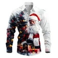 thumbnail image 5 of COSFO Mens Button Down Casual Long Sleeve Funny Christmas Shirts Loose Fit Turndown Collar Tshirts Shirts for Men, 5 of 5