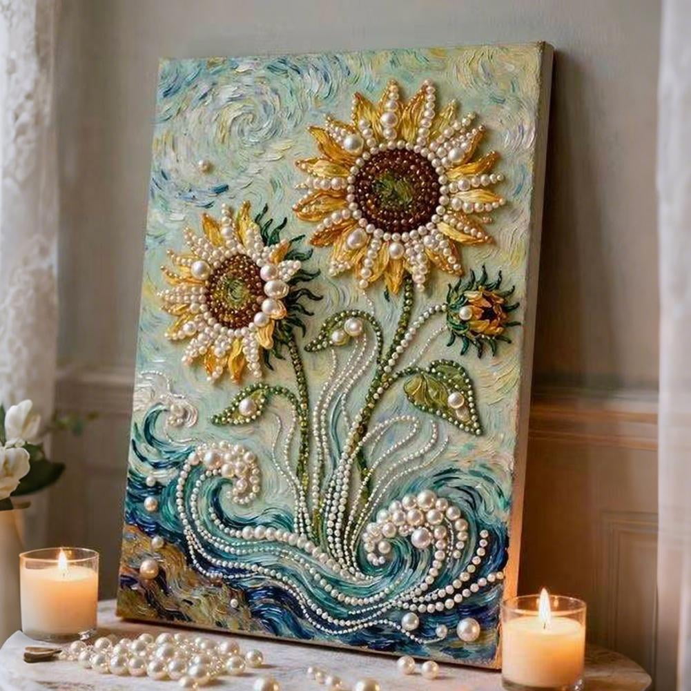 DIY Pearl Art Painting Kit - Framed with Full Tools for Home Decor