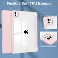 thumbnail image 4 of SaniMore Case for Apple iPad Pro 13 (2024), Auto Sleep/Wake Shock Resistant [Built-in Pencil Holder] Flip Stand [Dual Angle] Transparent Slim Lightweight Anti-fall Tablet Shell, Rosegold, 4 of 8
