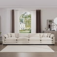 thumbnail image 5 of Modern Fabric 4-Seater Sofa with Comfort Features, Light Beige, 5 of 15