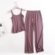 thumbnail image 2 of Pijama Sexy para Mujer, traje de pantalón y camisa con tirantes, ropa de dormir cómoda, Modal, fina, Verano, 2 of 4