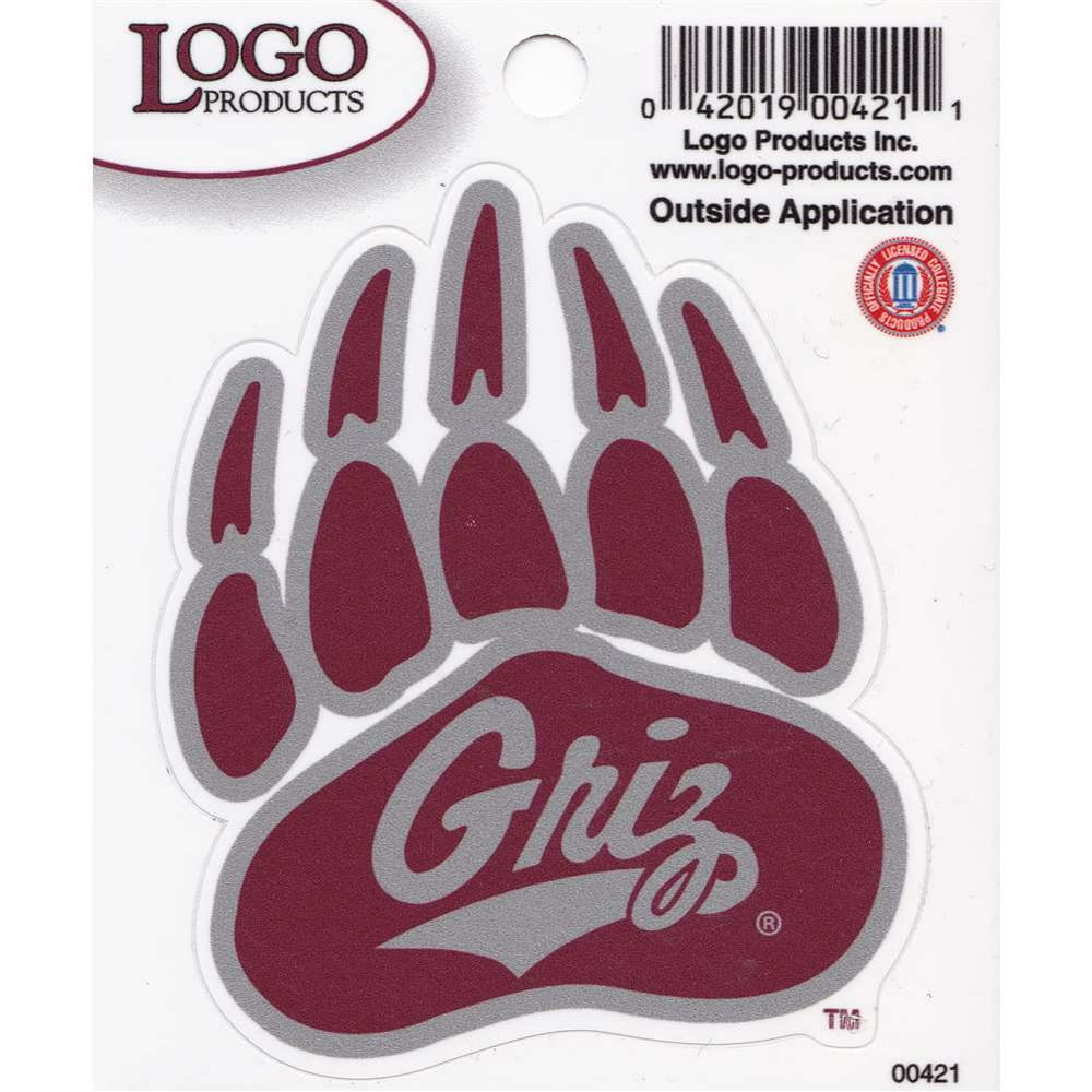 Montana Grizzlies Logo Decal 3" x 3.5"