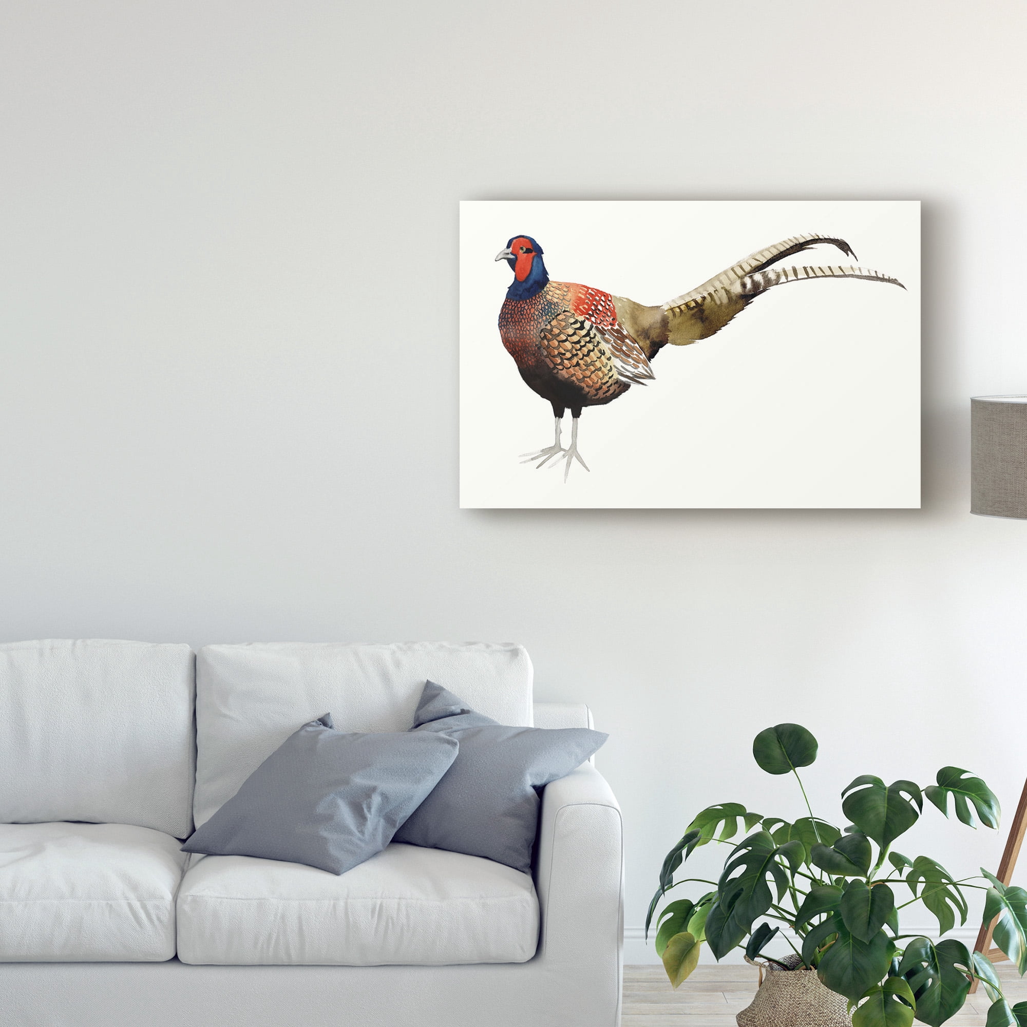 Trademark Fine Art 'Watercolor Pheasant II' Canvas Art by Grace Popp