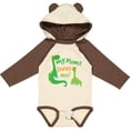 thumbnail image 3 of Inktastic My Mema Loves Me Grandson Dinosaur Boys Long Sleeve Baby Bodysuit, 3 of 5