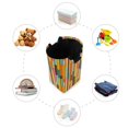 thumbnail image 7 of Yayeee Freestanding Laundry Hamper with Handle Collapsible Large Storage Basket for Clothes, Retro Abstract Pattern, 7 of 7