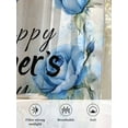 thumbnail image 6 of Father's Day Sheer Curtains 84 inches Long, Blue Rose Retro Watercolor Floral Light Filtering Sheer Window Curtains Rod Pocket Voile Drapes for Bedroom Living Room, 52"W x 84"L 2 Panels, 6 of 7