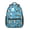 Dog Breed Heads, variant on Pug and Scarves Blue Pattern Backpack for School, Cute School Bag with Adjustable Shoulder Straps and Padded Back, 15.3"x11"x6.7"