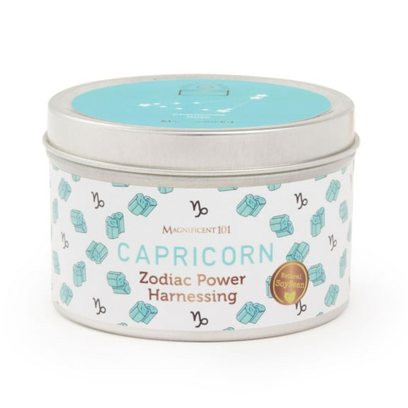 Magnificent 101 Capricorn Zodiac Sign Candle – Choose Your Birthdate – Great Holiday Gifts for Horoscope and Astrology Fans – Scented Soy Wax in 6 oz Tin Holder Ideal for Men’s and Women’s