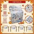 thumbnail image 6 of Blue Pumpkins Thanksgiving Table Runner 60 Inches Long, Kitchen Dining Table Decoration, Fall Eucalyptus Leaves Weeping Coffee Tablerunner Dress Scarves Farmhouse Décor for Party, Holiday, 13 x 60, 6 of 9
