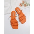 thumbnail image 1 of Women Minimalist Slide Sandals, Elegant Summer Flat Sandals, 1 of 4