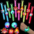 thumbnail image 1 of Pulseras iluminadas GOHEYI, paquete de 24 unidades, regalos para fiestas de Halloween para niños, 1 of 6