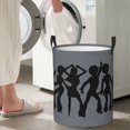 thumbnail image 4 of DouZhe Waterproof Collapsible Large Laundry Baskets, Disco Dance Black Prints Circular Hamper with Handles, 4 of 6