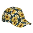 thumbnail image 3 of Naloa Original Classic Low Profile Hat Men Women Baseball Cap Dad Hat Adjustable Unconstructed Sunflowers Print Cap, 3 of 9