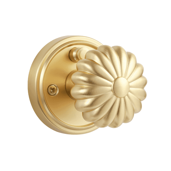 ACEEOCK Brushed Gold Privacy Door Knob, Interior Light Gold Door Handle Bedroom Bathroom Gold Door Knob, Aluminium Alloy Knob