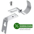 thumbnail image 6 of 4 Pieces Adjustable Curtain Rod Brackets Support Holders Universal Wall Bracket Hooks with Screws for 1 Inch Diameter Curtain Rod, Silver, 6 of 9