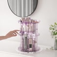 thumbnail image 3 of Organizador de maquillaje Jiavarry, bandeja giratoria ajustable, color morado, 3 of 7