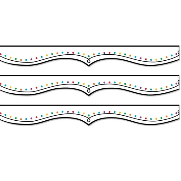 Creative Teaching Press Color Dotted Swirl EZ Border, Bulletin Board Border, 48 Feet Per Pack, 3 Packs