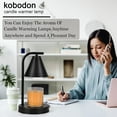 thumbnail image 4 of Candle Warmer Lamp,Electric Candle Lamp Warmer, Dimmable Wax Melt Warmer for Scented Candles Compatible Candle Jar,Wax Warmer as Gifts for Moms Grandma Women Girls(Black)……, 4 of 7