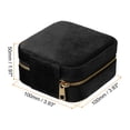 thumbnail image 2 of Unique Bargains Travel Jewelry Case, Small Jewelry Organizer Portable Mini Jewelry Box with Mirror Square Style 2, Black, 2 of 5