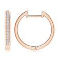 thumbnail image 2 of Angara Earrings - Natural Diamond Hinged Hoop Earrings in 14K Rose Gold for Women | April Birthstone Jewelry, Birthday, Anniversary, Jewelry Gift for Women, 2 of 10