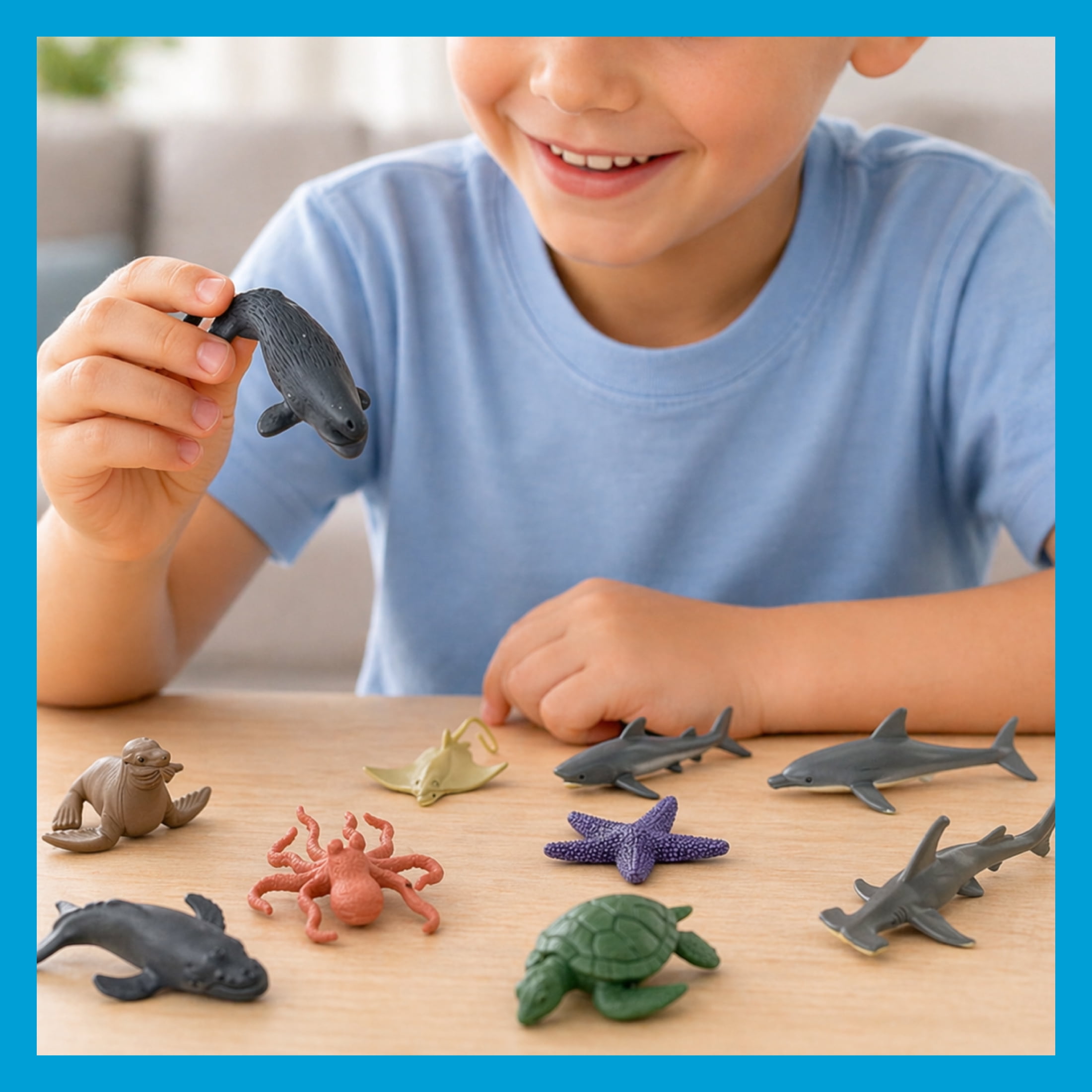 Best Brands Ocean Life Toy Figurines Great for Learning Ocean Animals. (10 count)