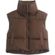 thumbnail image 1 of Chaleco de algodón para mujer, chaleco de invierno con cuello alto, chaleco de algodón grueso, chaleco sin mangas para mujer, 1 of 5