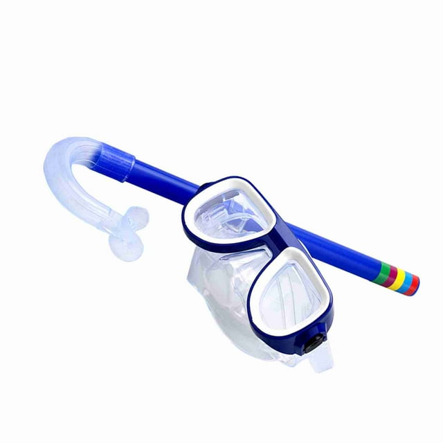 Children Diving , PVC Silicone Material Snorkel Set for Swimming and Snorkeling with Bright Colors Safety Reminder