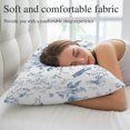 thumbnail image 5 of White Blue Spring Floral King Pillow Covers, Summer Birds Botanical Soft Breathable Throw Pillow Cases with Invisible Zipper, Decorative Pillowcase Pillows Protectors for Sofa Bed Couch 20"x36", 5 of 9