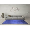 thumbnail image 3 of Ahgly Company Indoor Square Oriental Blue Industrial Area Rugs, 6' Square, 3 of 4