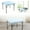 Light Blue, variant on Waterproof Fitted Tablecloth 34x34" - Elastic Square Table Cover for Indoor/Outdoor Use - Washable Polyester Table Protector for Picnics, Camping & Parties