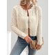 thumbnail image 3 of Jersey tipo cárdigan de punto Urchics para mujer, poliéster, talla XL, color beige, 3 of 5