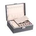thumbnail image 1 of Labymos Multi-Functional Jewelry Box PU Leather Casket Double Layer Large Capacity Jewelry Organizer Storage Case for Rings Earrings Necklace, 1 of 7