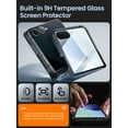 thumbnail image 5 of i-Blason for Samsung Galaxy Z Flip 7 Case with Stand [Tempered Glass Screen Protector] [Hinge Protection] [Strong Magnetic Absorption] Slim Matte Protective Magnetic Phone Cover for Z Flip 7, Black, 5 of 11