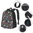 thumbnail image 2 of Sikiie Holiday Christmas Cookies Print Simple Backpack, Large Capacity Adjustable Shoulder Strap Campus Backpack Travel Sports Bag, Unisex, 2 of 6